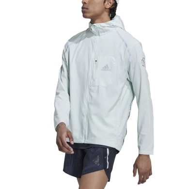 adidas Lauf-Trainingsjacke Marathon (360° reflektierendes Design, schmal) linengrün Herren